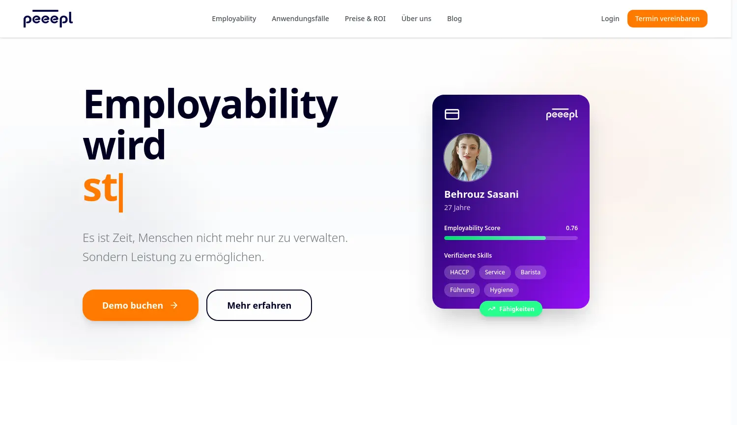 Website-Screenshot von peeepl