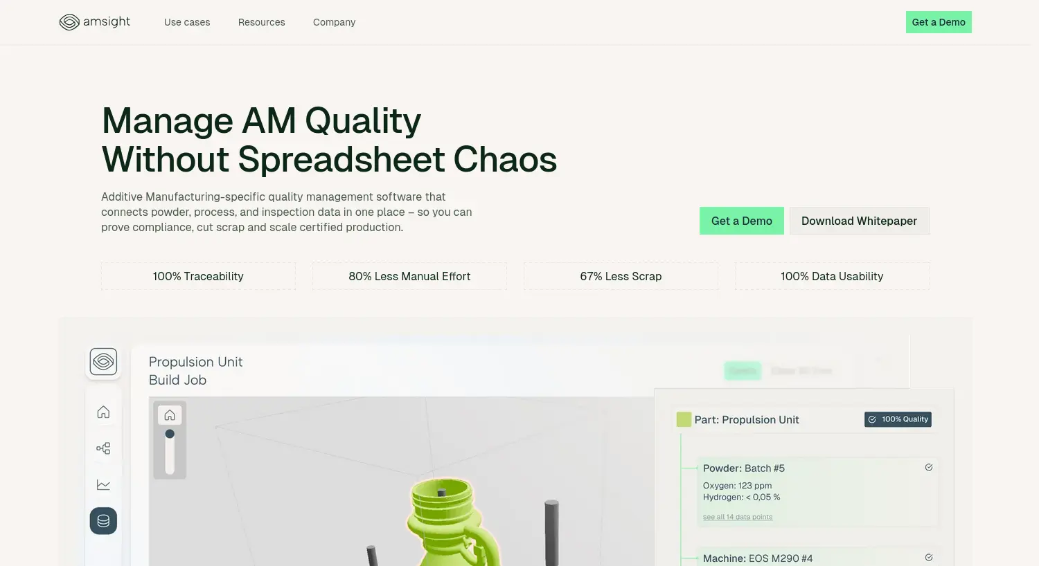 Website-Screenshot von amsight